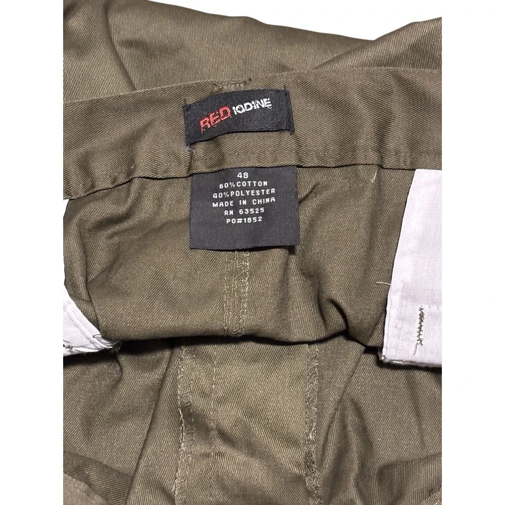 Red Iodine Shorts Mens 48 Cargo Belt Olive‎ Lightweight